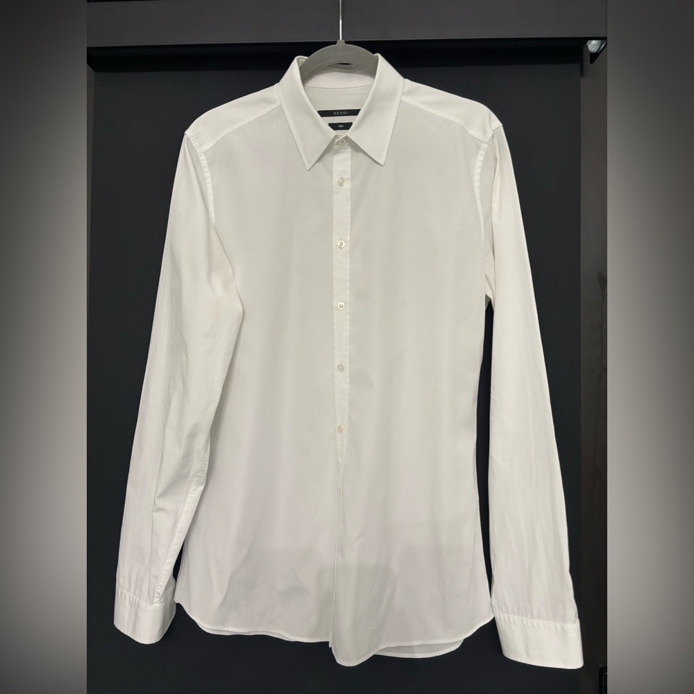Gucci Mens White Slim Fit Shirt